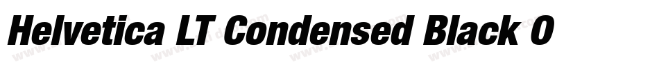 Helvetica LT Condensed Black Oblique字体转换
